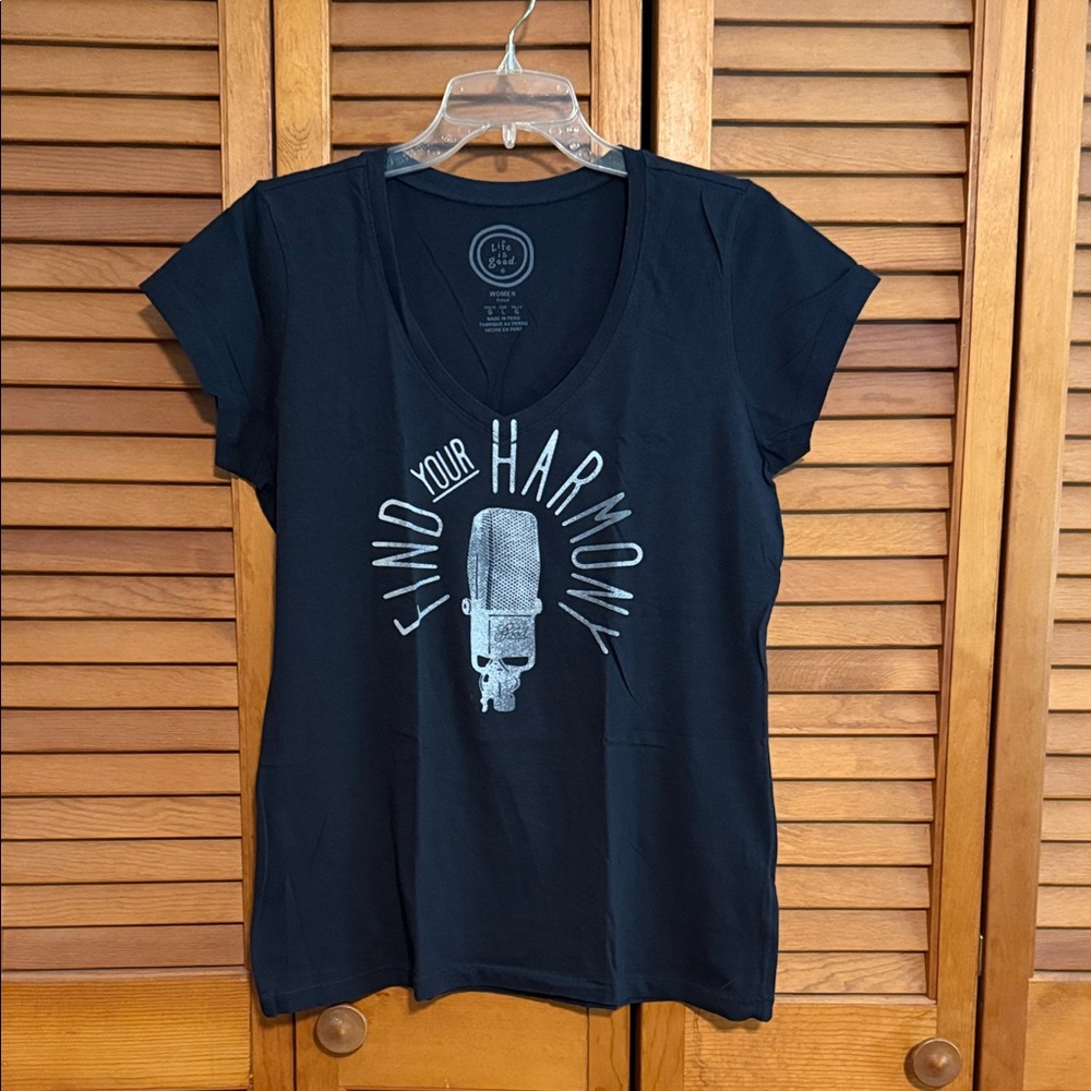 Life is Good v-neck crusher tee